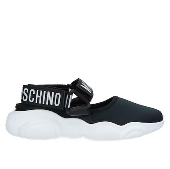 Moschino Teddy Run Sandals Satin Black - Picture 3 of 13